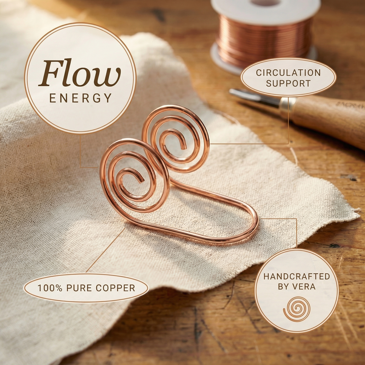 Kupfer-Handspirale Flow