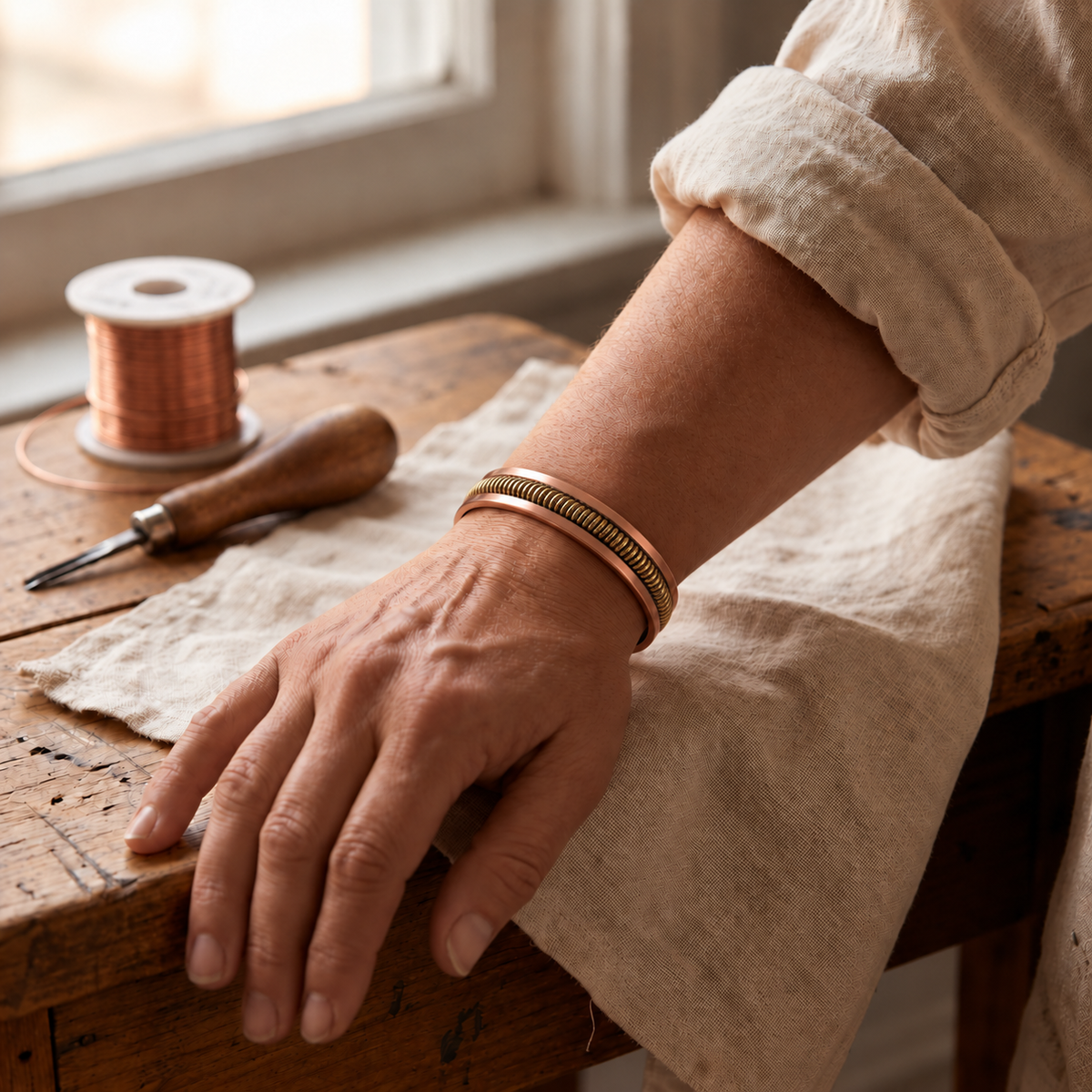 Kupferarmband Bough