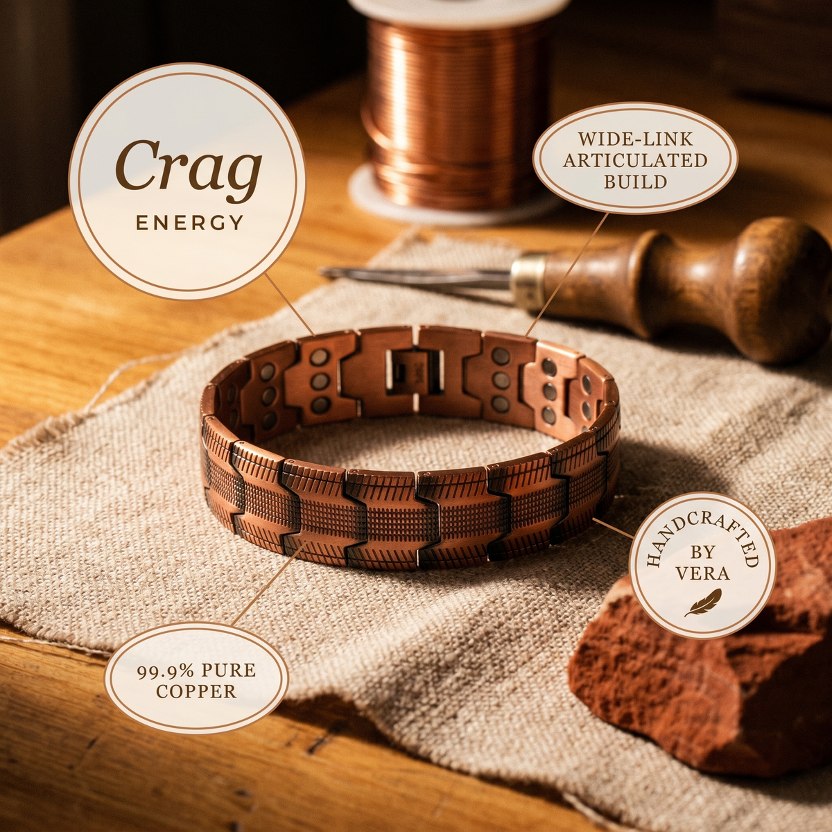 Kupferarmband Crag