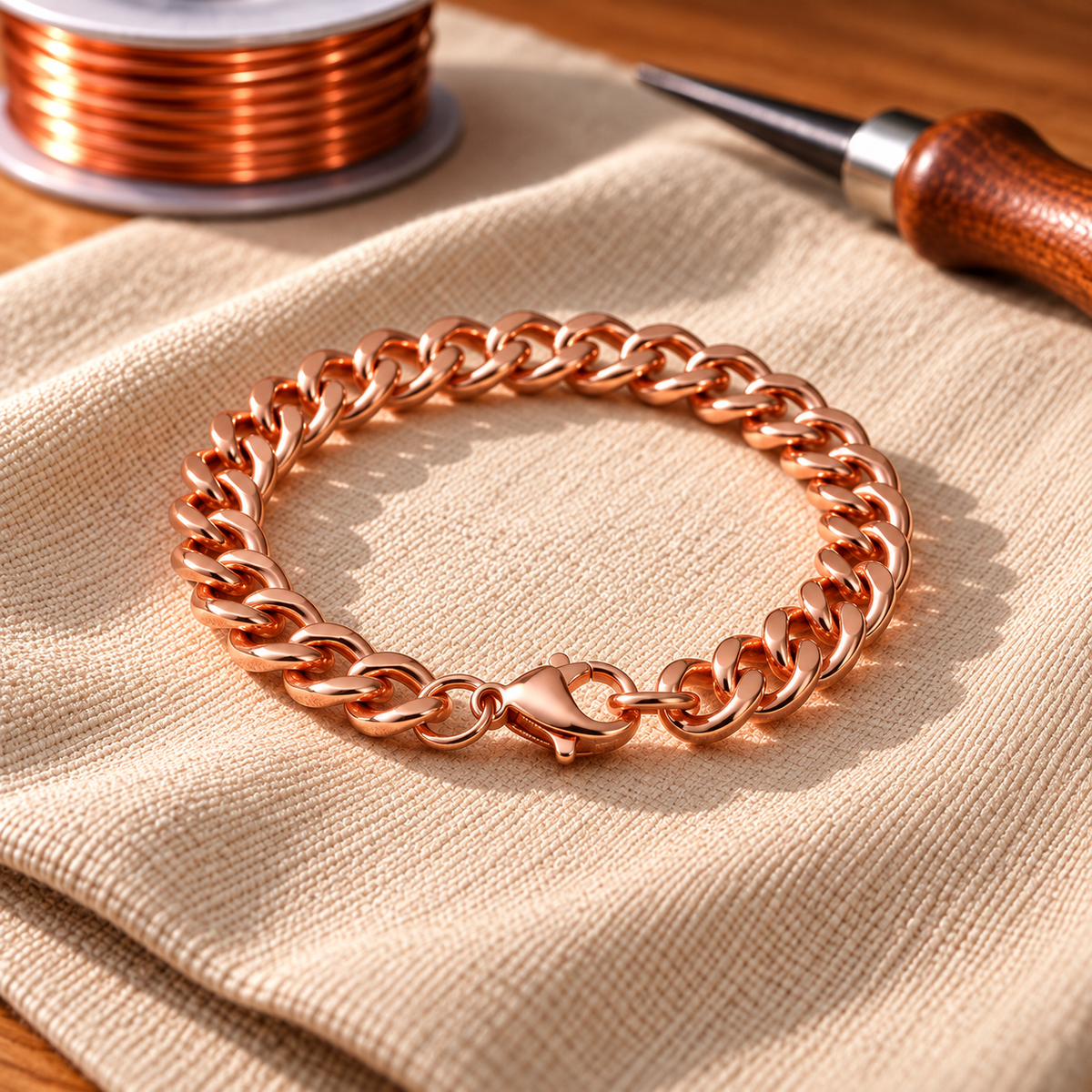 Kupferarmband Cuffo Pur