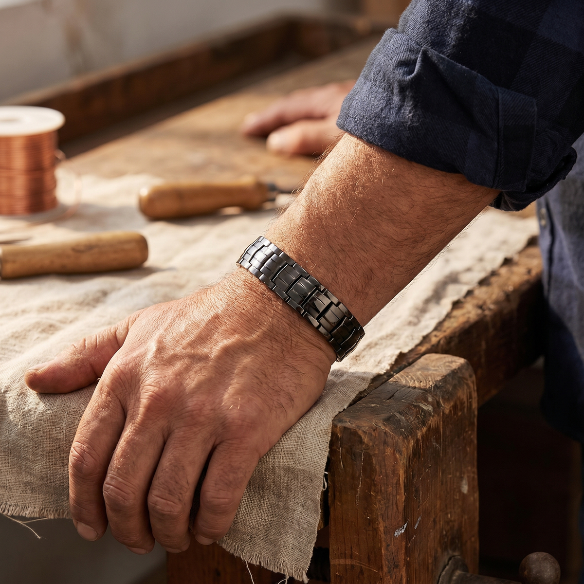 Kupferarmband für Herren Ochre