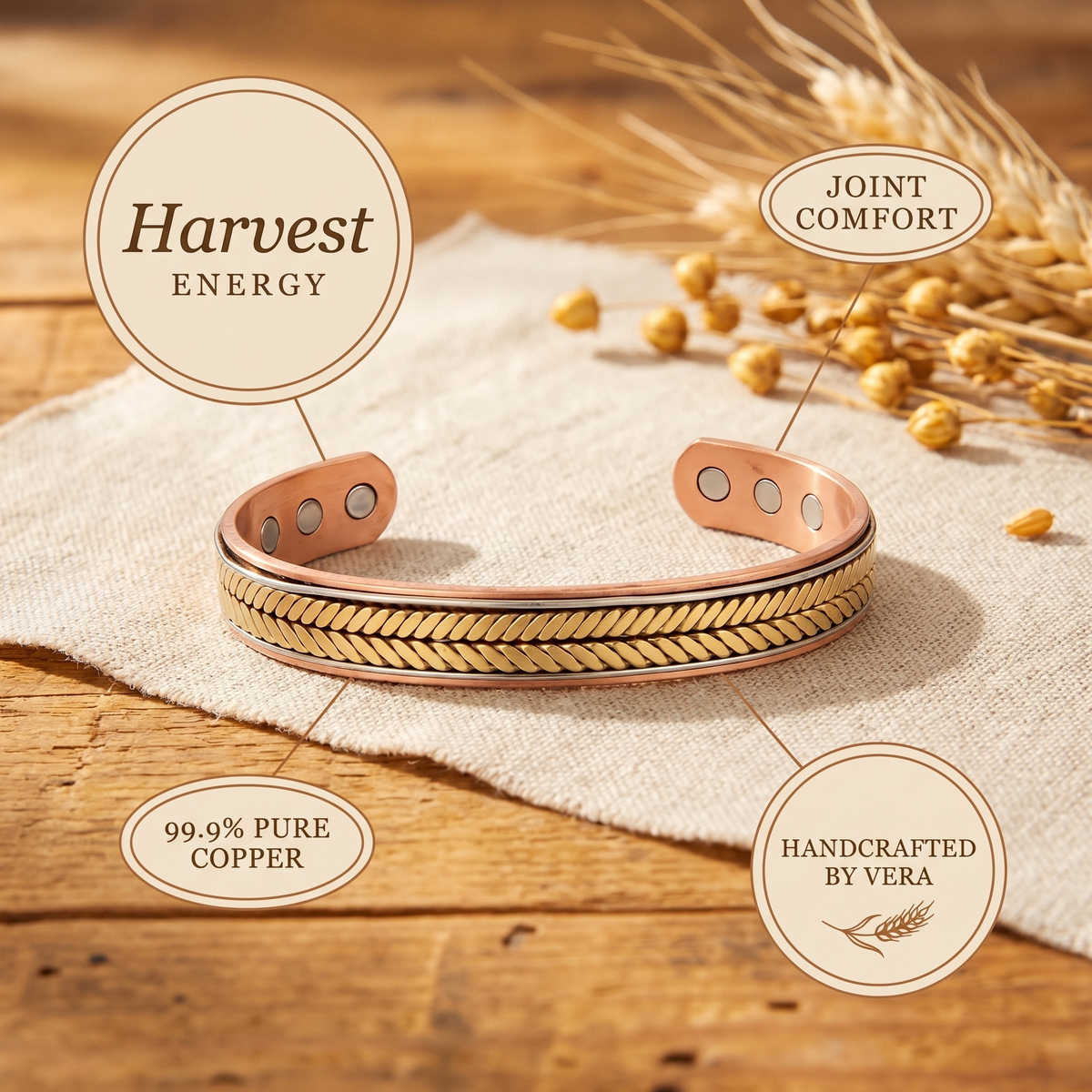 Kupferarmband Harvest
