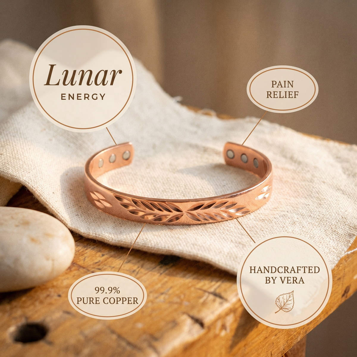 Kupferarmband Lunar