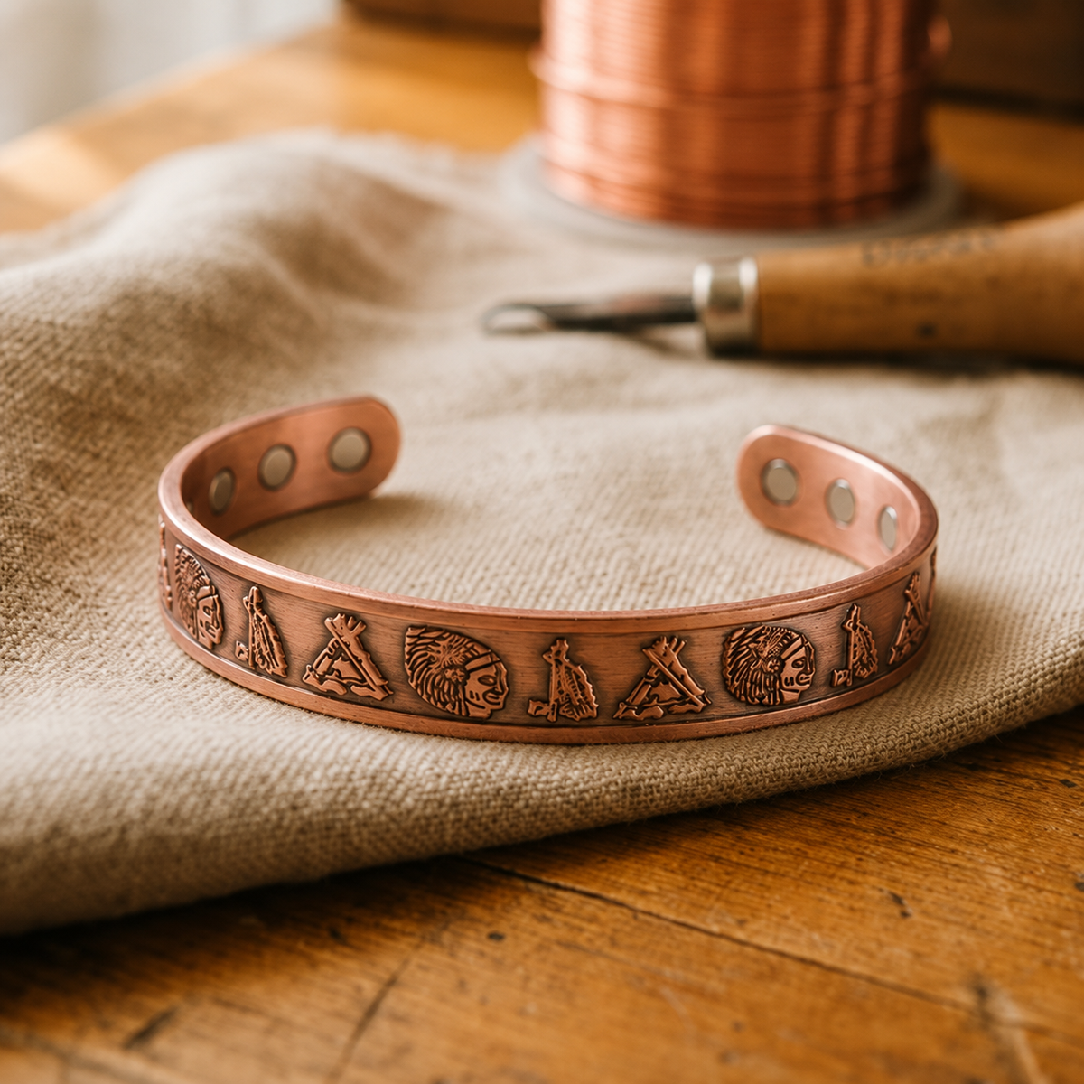 Kupferarmband Native