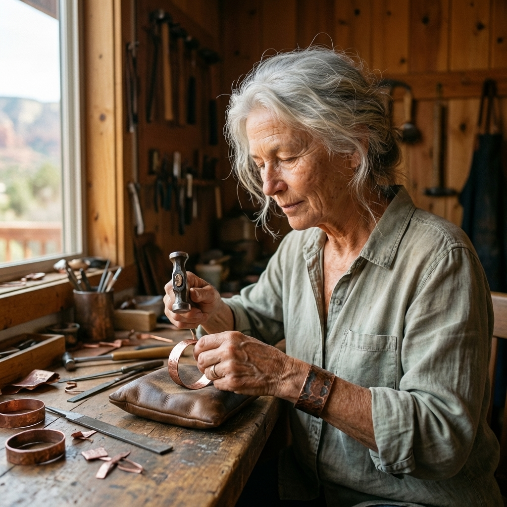 Kupferarmband Sphere Rosa