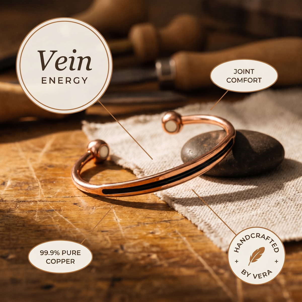 Kupferarmband Vein