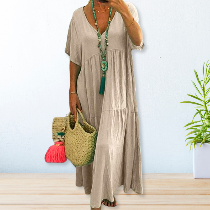 Maelis | Baumwoll-Leinen Kleid
