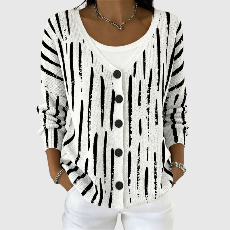 Bequemer, Knopf-Cardigan