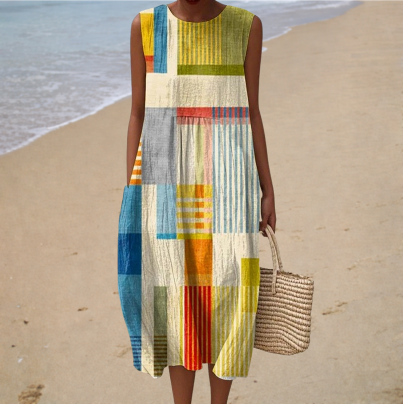 Bequeme Ärmellose Sommerkleid