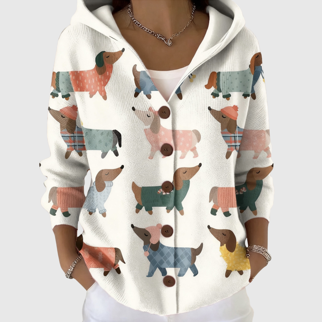 Hoodie-Strickjacke