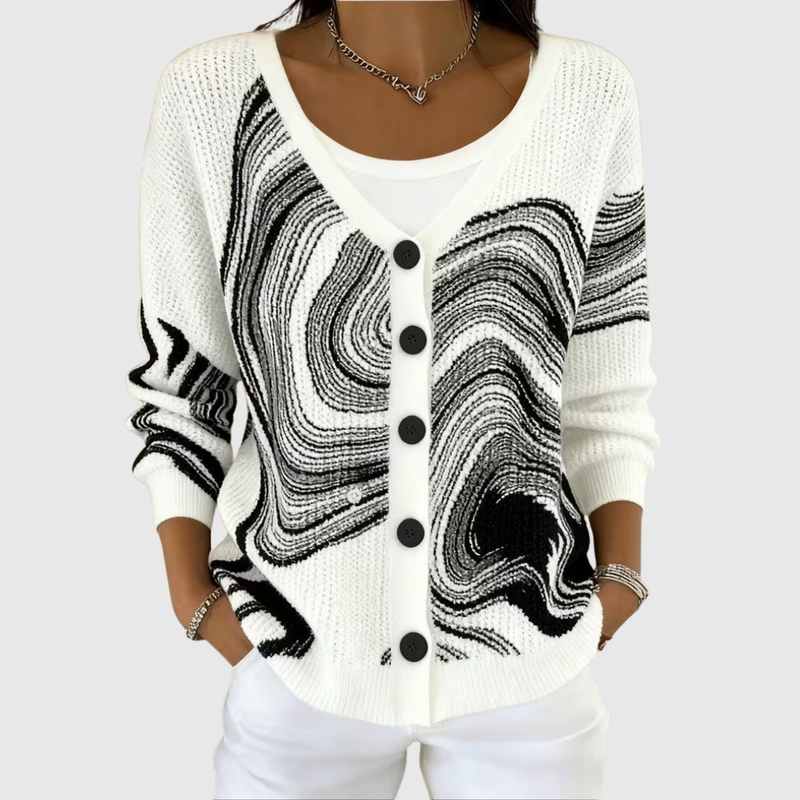 Bequemer, Knopf-Cardigan