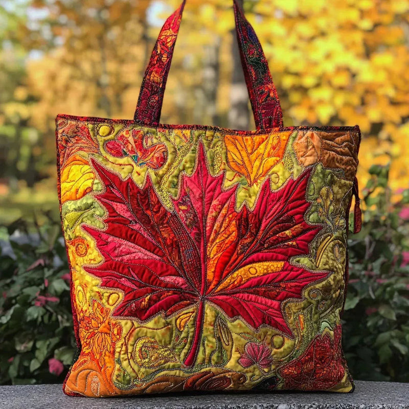 Ahorn im Sonnenuntergang – Gesteppte Tasche