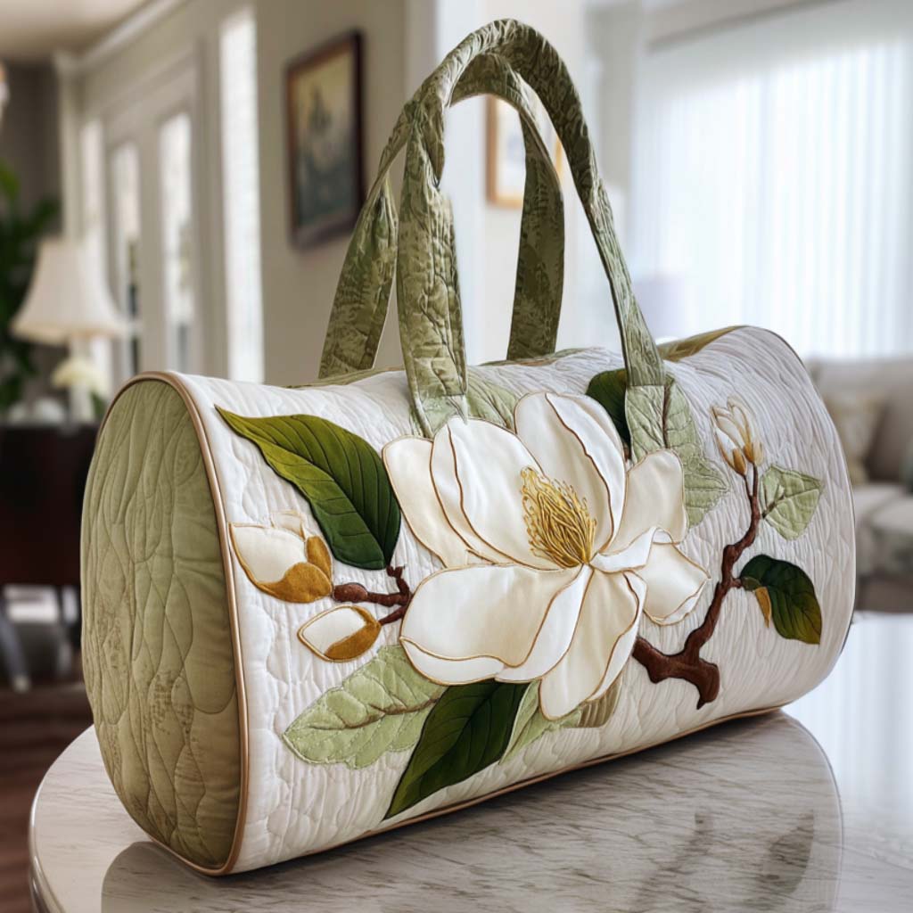 Blühende Grazie – Gesteppte Reisetasche