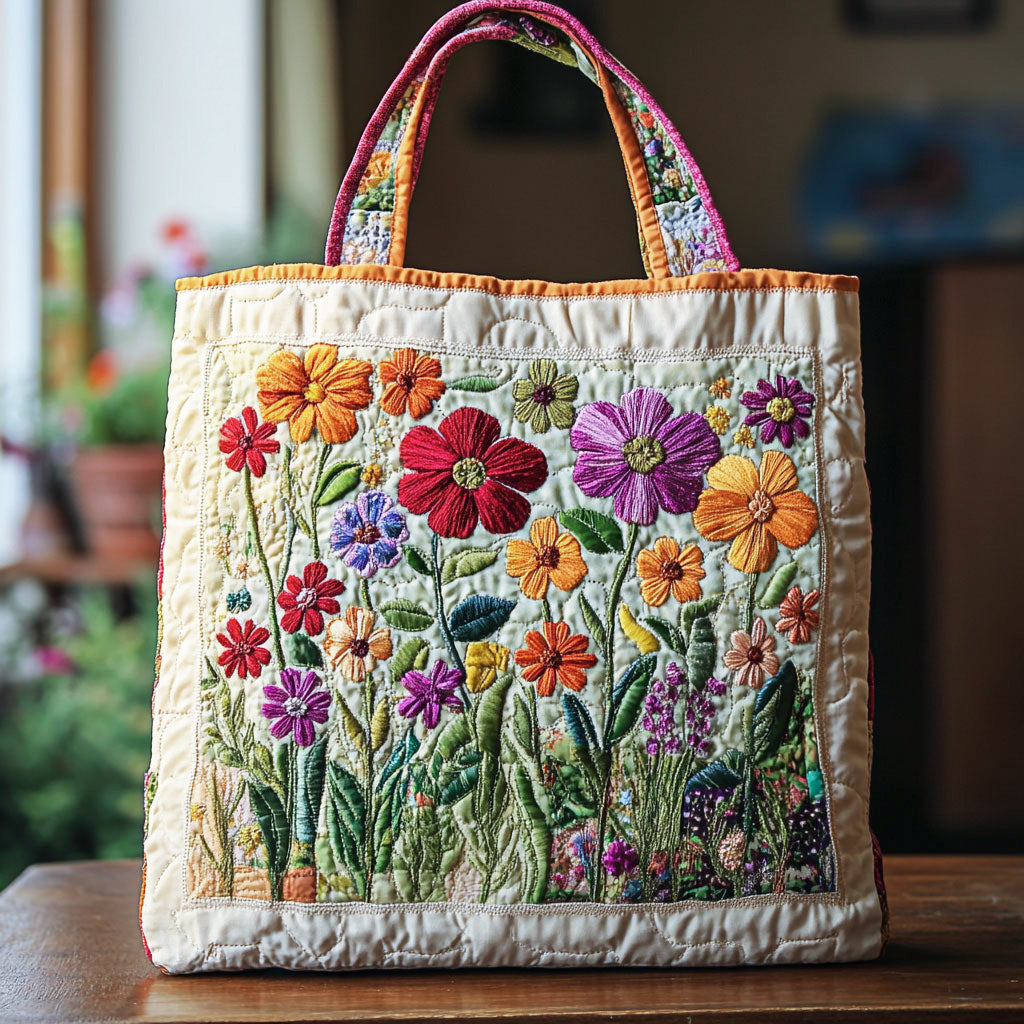 Blühender Garten – Gesteppter Shopper