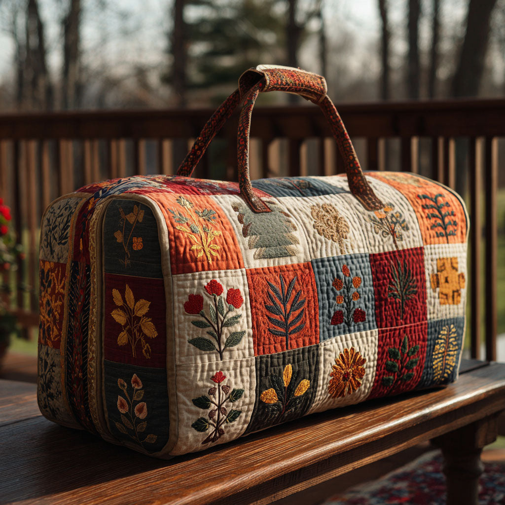 Blütenserenade – Gesteppte Reisetasche