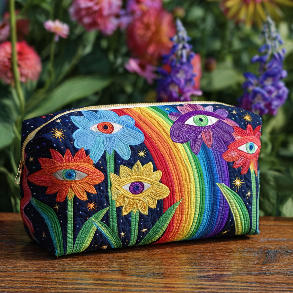 Boho-Pilze – Gesteppte Kosmetiktasche