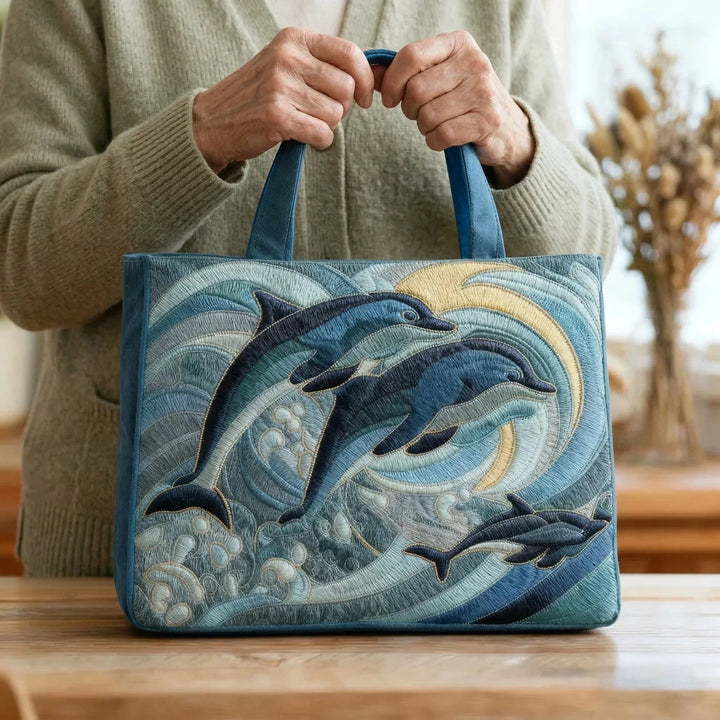 Delfin im Ozean – Gesteppte Tasche