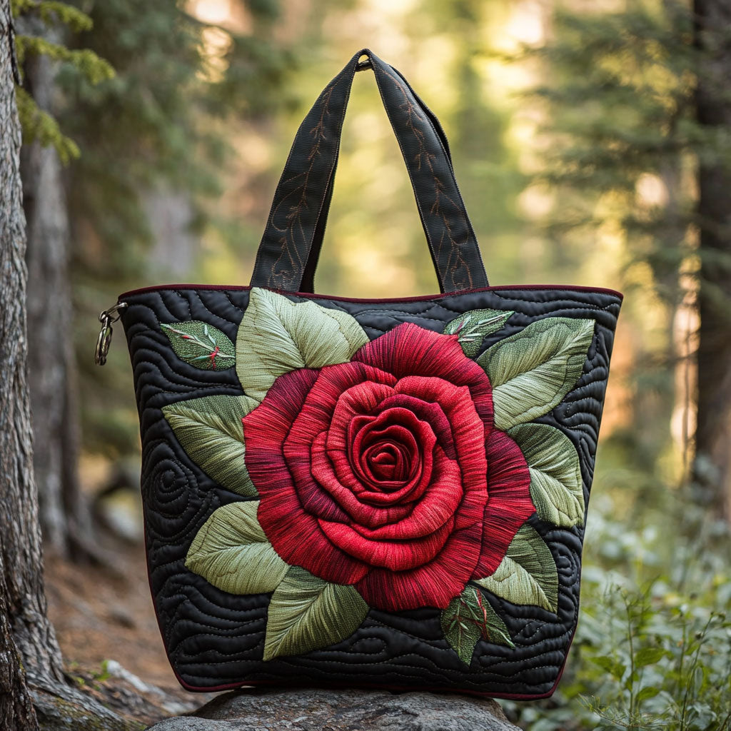 Elegante Rose – Gesteppter Shopper