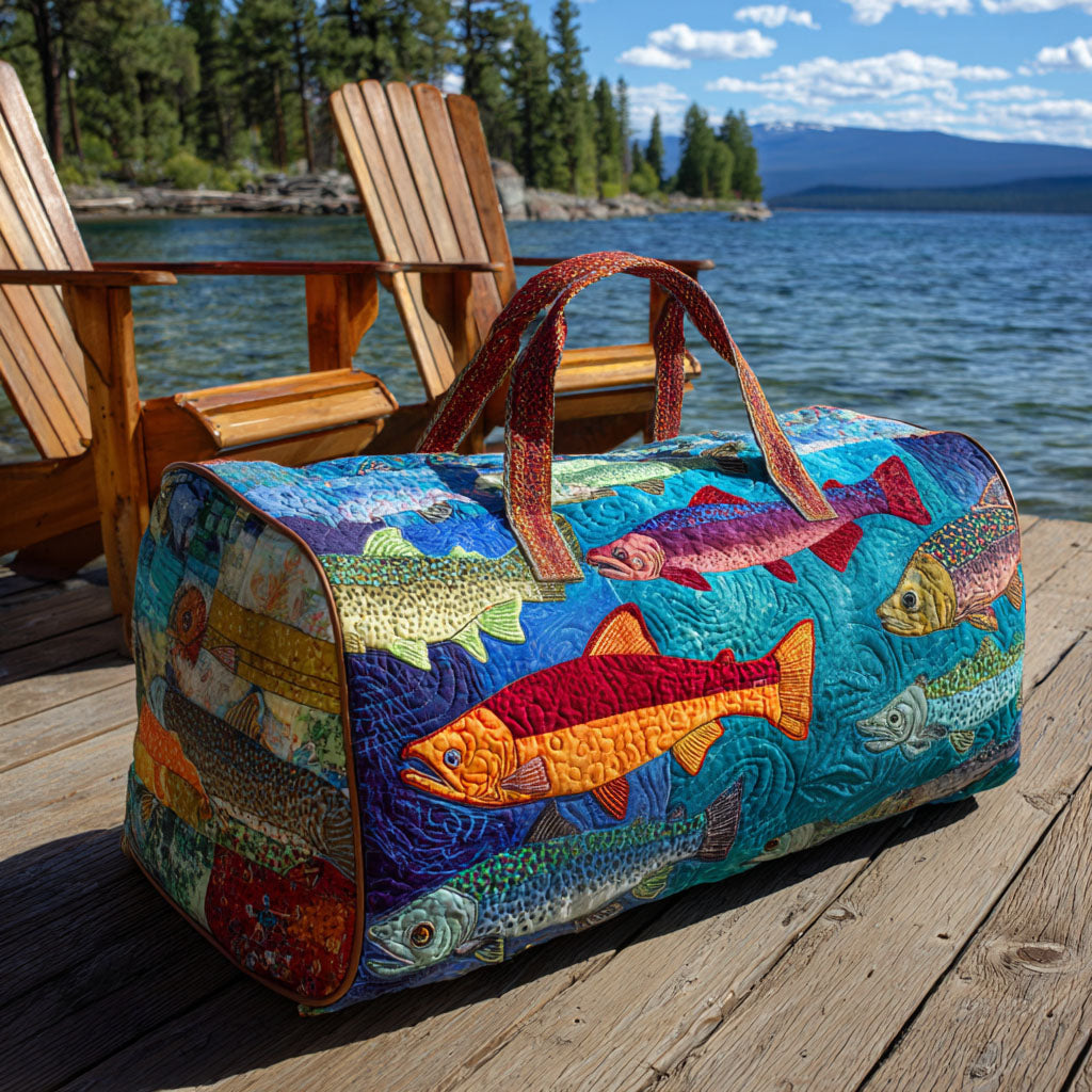 Fang im Bach – Gesteppte Reisetasche