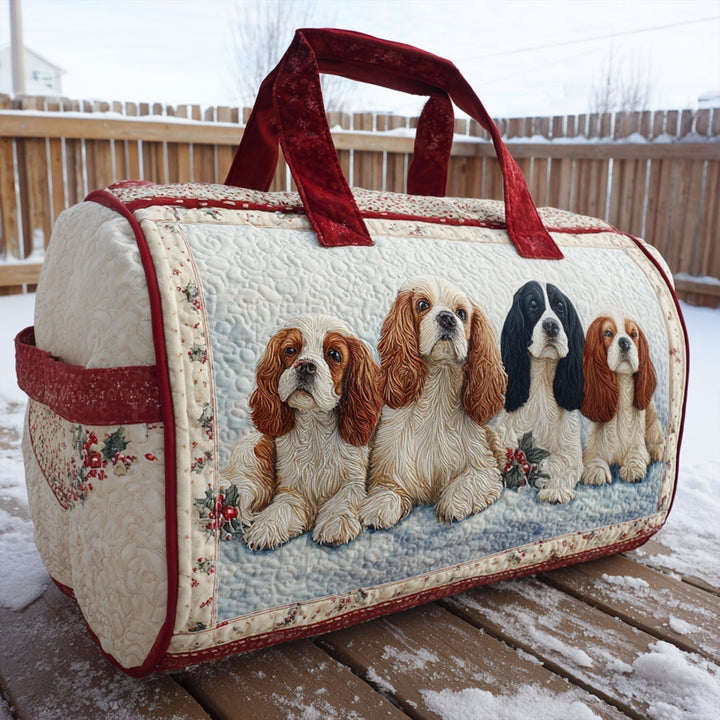 Freudiger Spaniel – Gesteppte Reisetasche