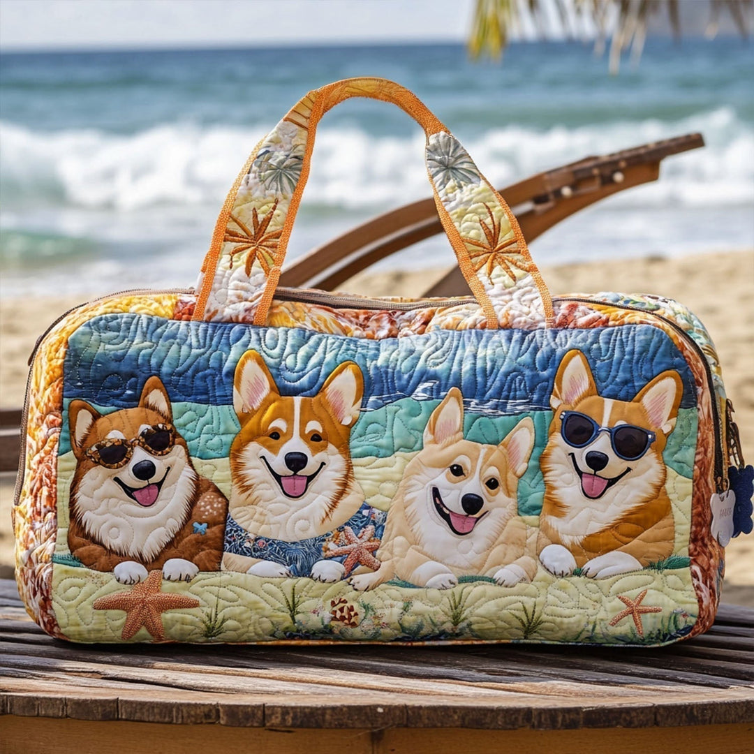 Fröhlicher Hütehund – Gesteppte Reisetasche