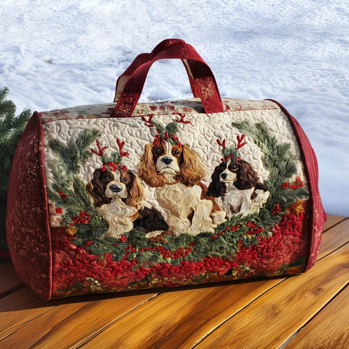 Fröhlicher Spaniel – Gesteppte Reisetasche