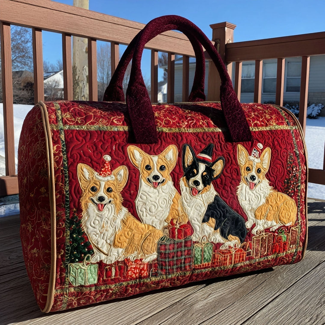 Frohes Corgi-Fest – Gesteppte Reisetasche