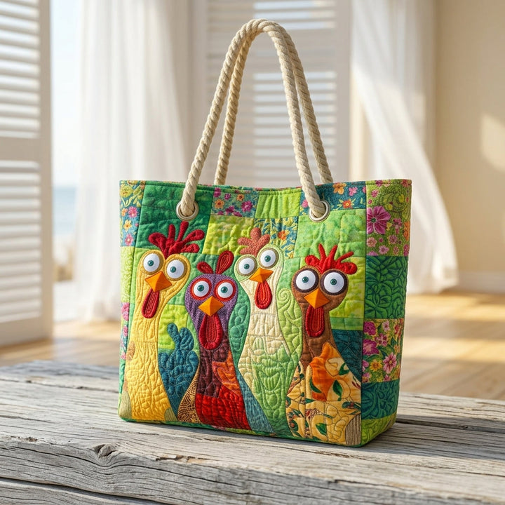 Funky Huhn – Gesteppte Strandtasche