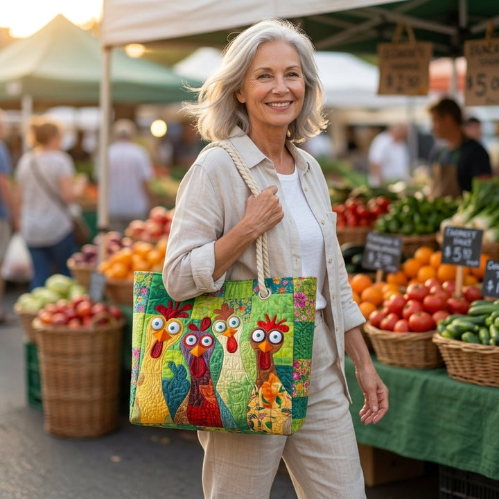 Funky Huhn – Gesteppte Strandtasche