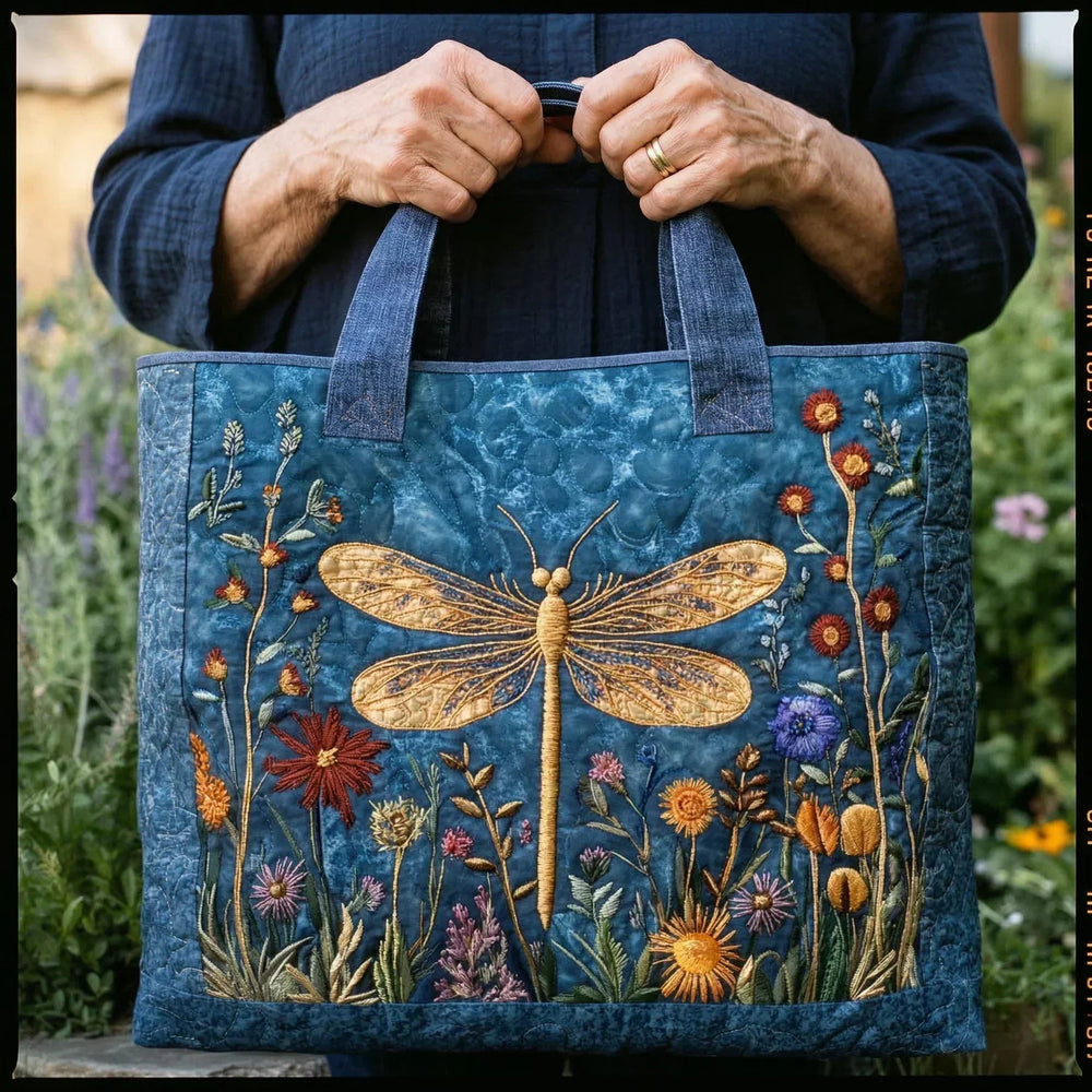 Goldene Libelle – Gesteppte Tasche