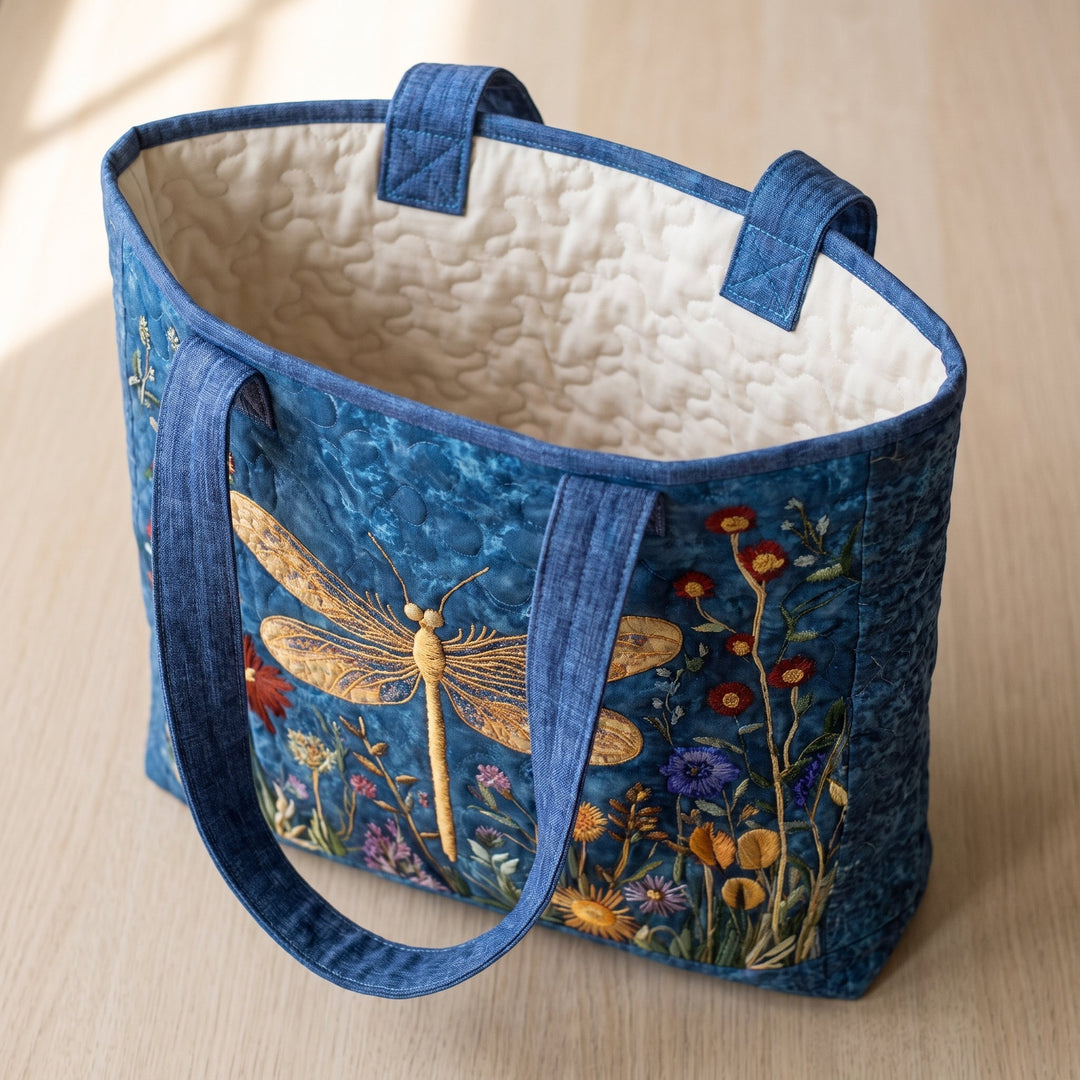 Goldene Libelle – Gesteppte Tasche
