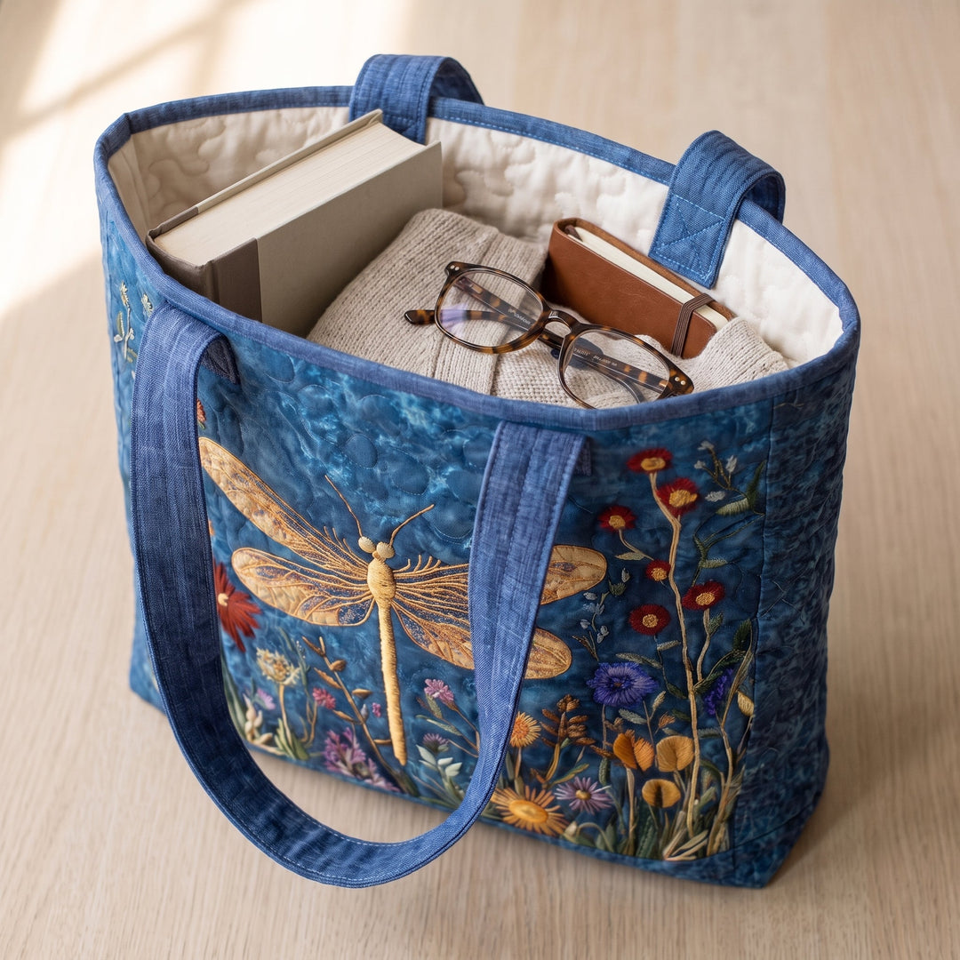 Goldene Libelle – Gesteppte Tasche