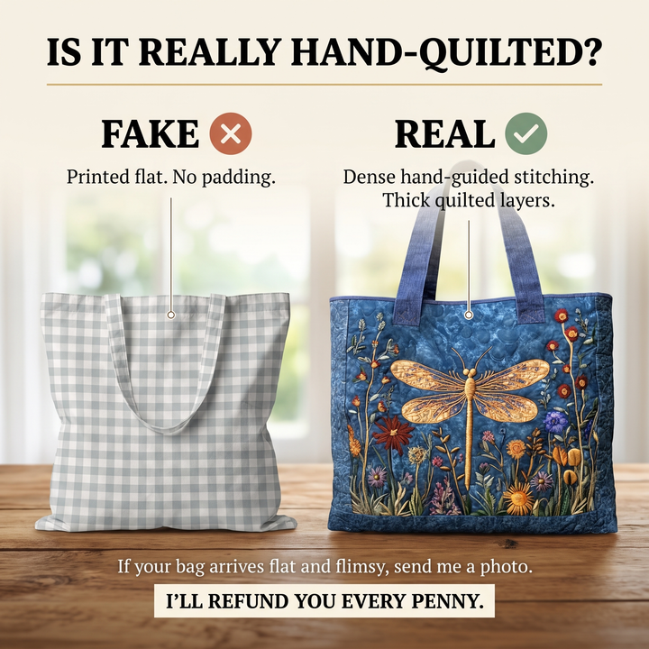 Goldene Libelle – Gesteppte Tasche