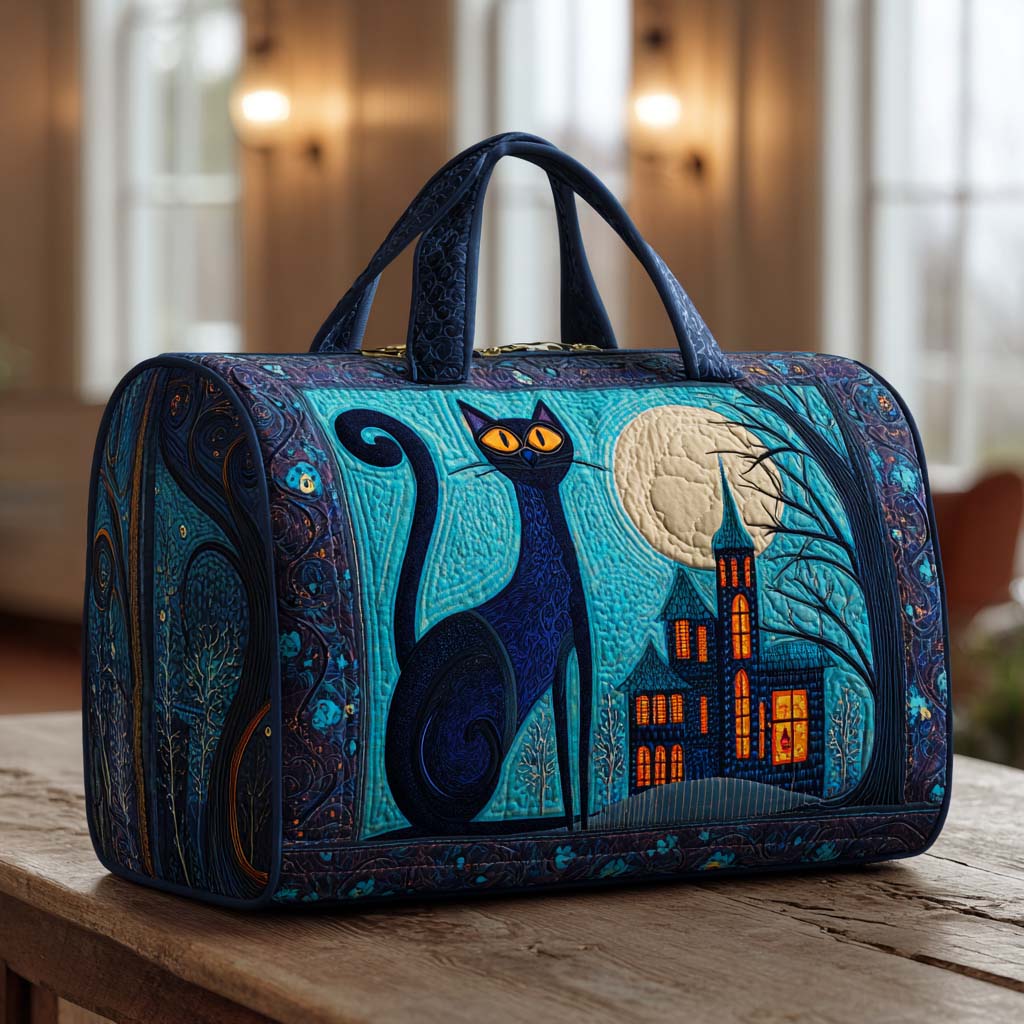 Katzen um Mitternacht – Gesteppte Reisetasche