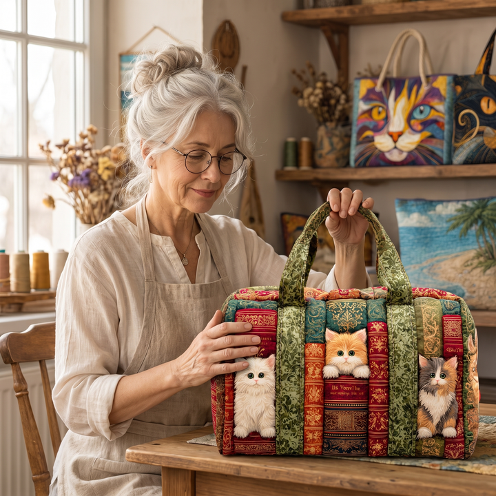 Katzenkapitel – Gesteppte Reisetasche