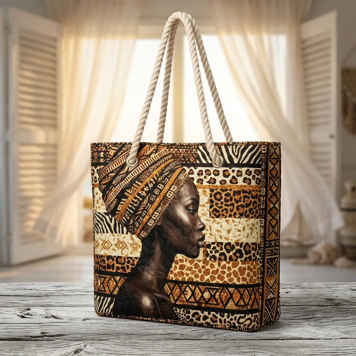Königin des Melanins – Gesteppte Strandtasche