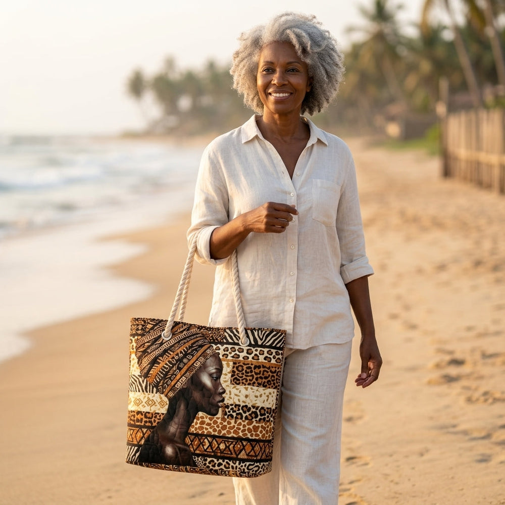 Königin des Melanins – Gesteppte Strandtasche