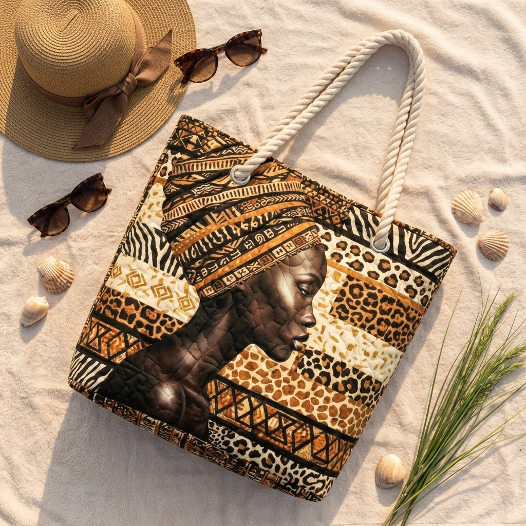 Königin des Melanins – Gesteppte Strandtasche