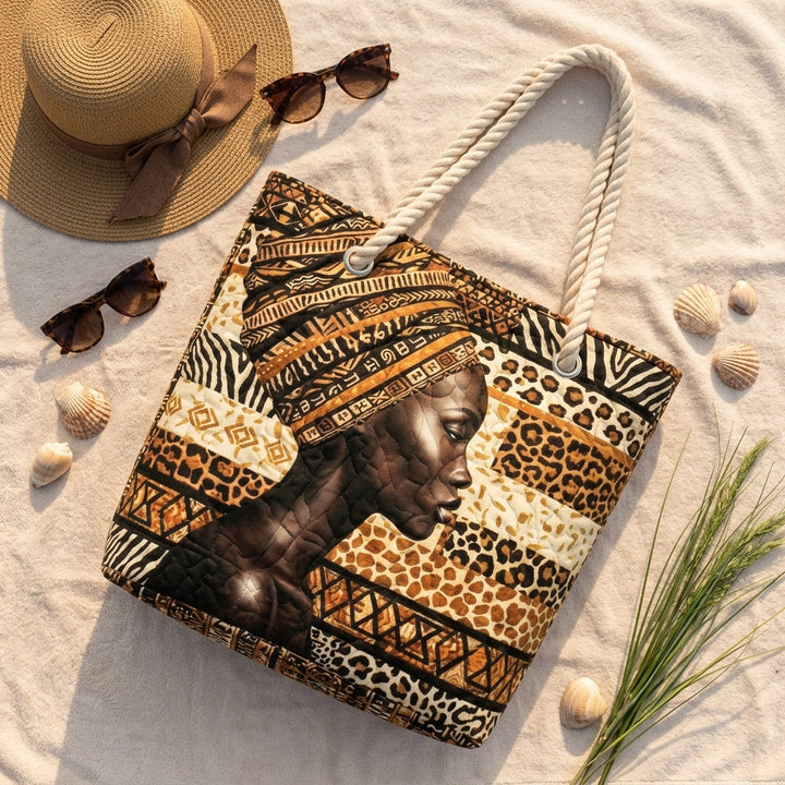 Königin des Melanins – Gesteppte Strandtasche