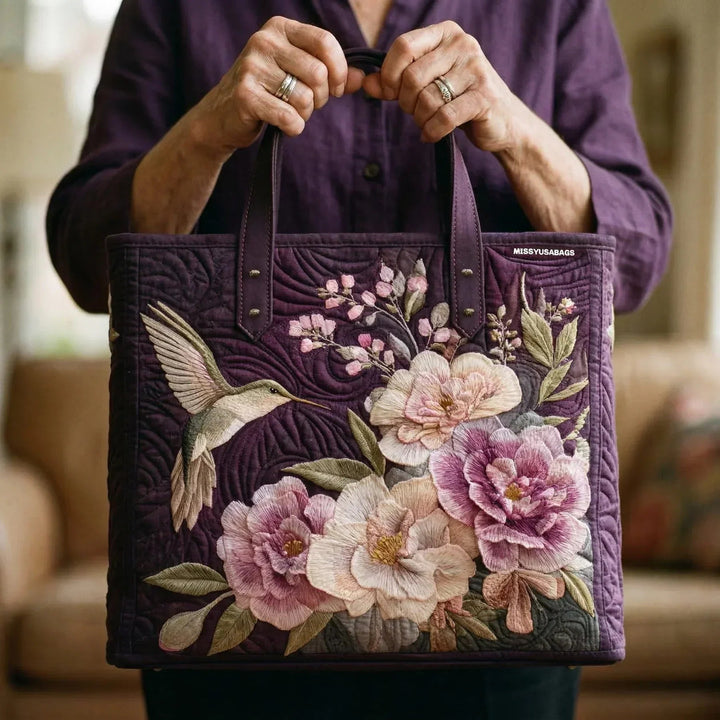 Kolibris und Orchideen – Gesteppte Tasche