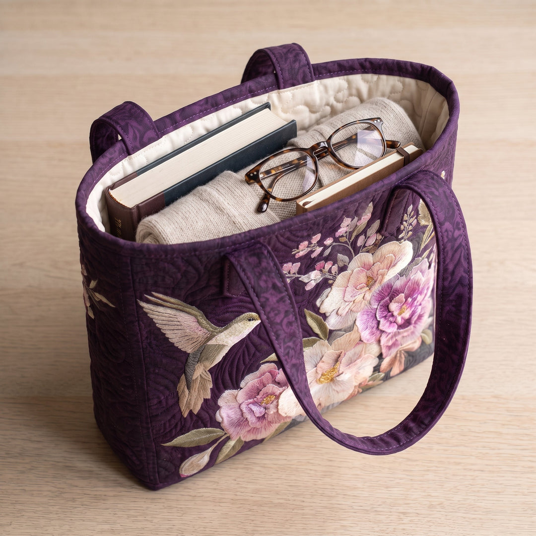 Kolibris und Orchideen – Gesteppte Tasche