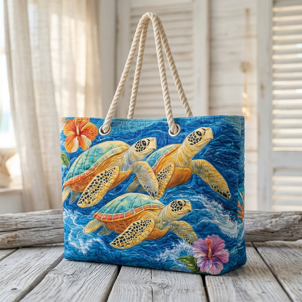 Meeresschildkröte – Gesteppte Strandtasche