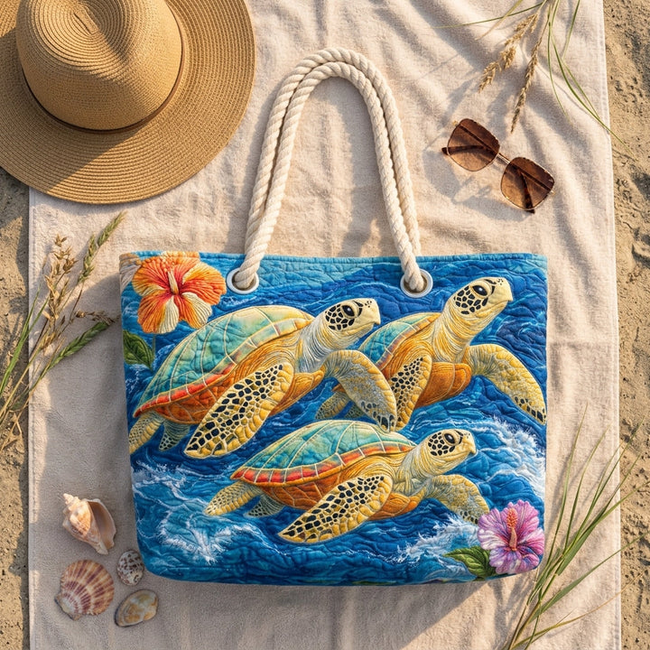 Meeresschildkröte – Gesteppte Strandtasche