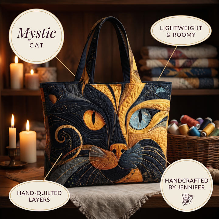 Mystische Katze – Gesteppte Tasche