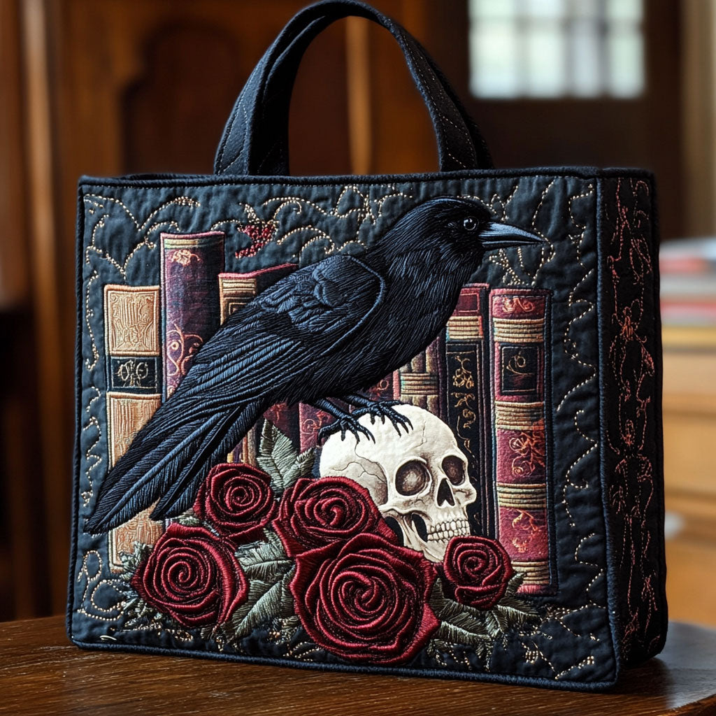 Mystisches Rabenbuch – Gesteppter Shopper