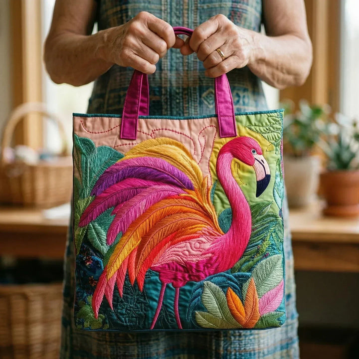 Regenbogenflamingo – Gesteppte Tasche