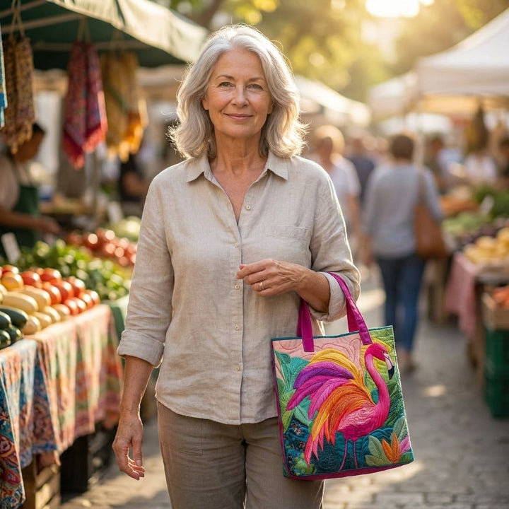 Regenbogenflamingo – Gesteppte Tasche