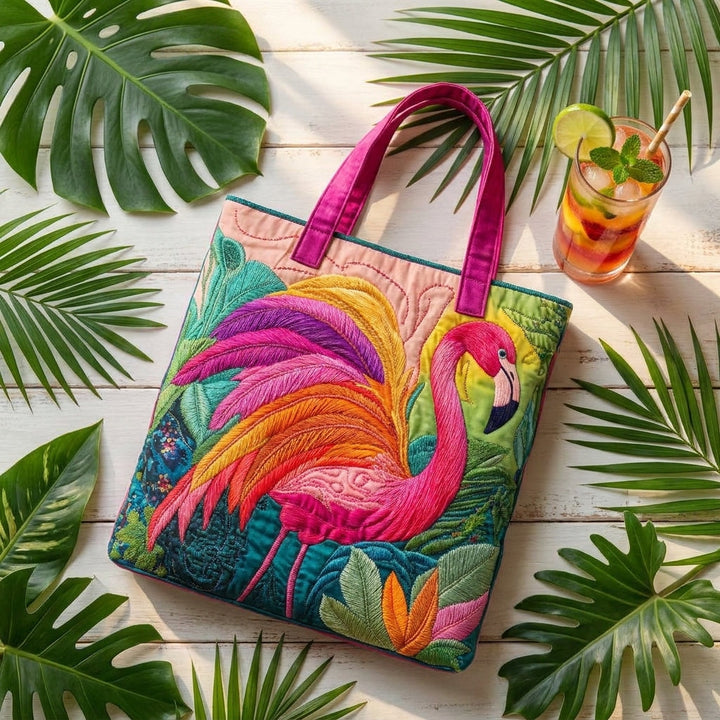 Regenbogenflamingo – Gesteppte Tasche