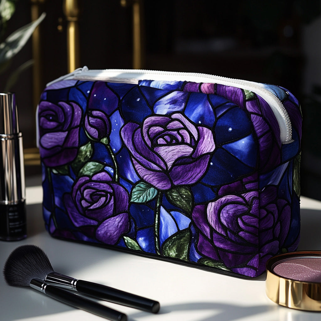 Rose um Mitternacht – Gesteppte Kosmetiktasche