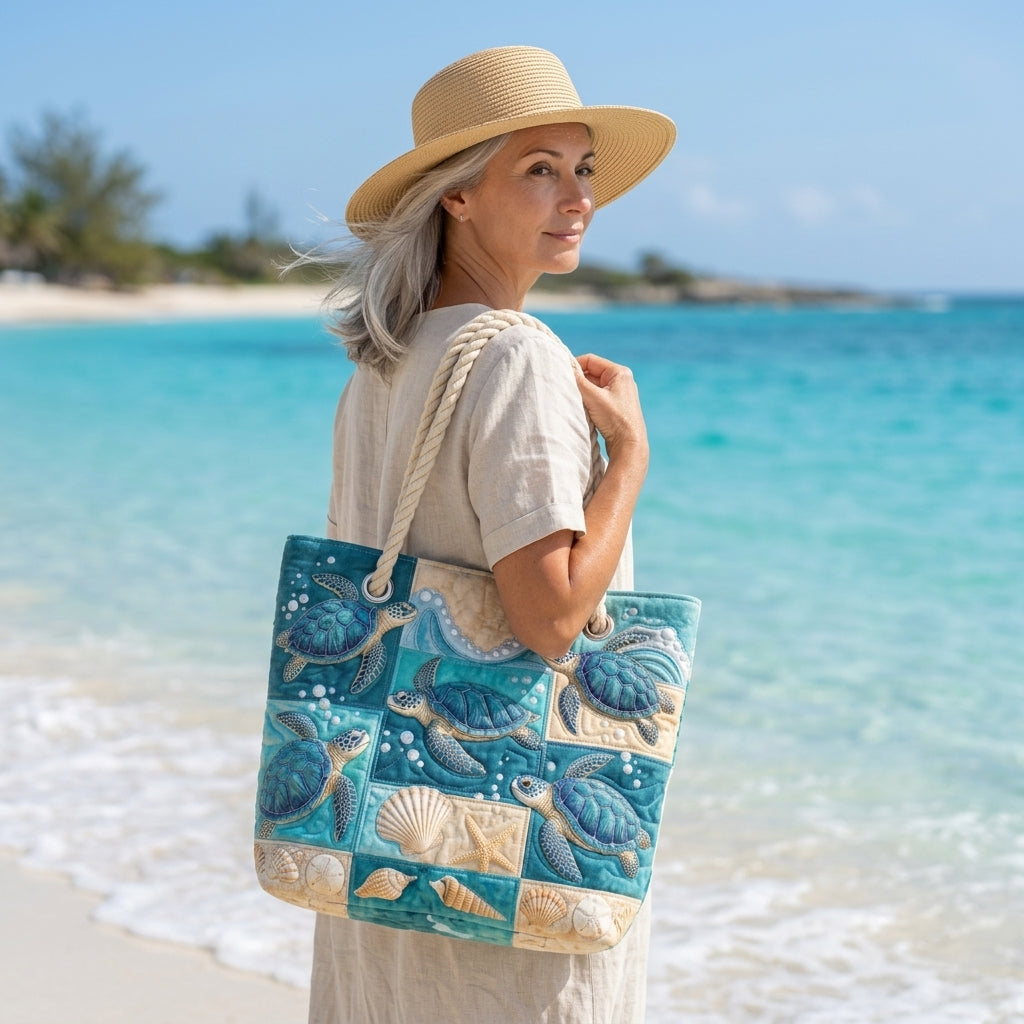 Schildkrötenbucht – Gesteppte Strandtasche